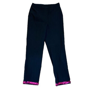 NWT MODA black slacks sequin pants woman’s size 8